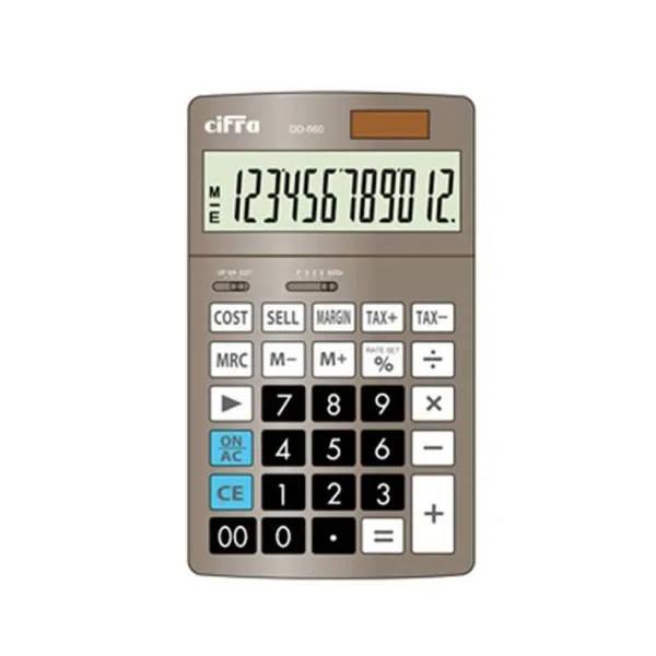 Calculadora cifra dt-660 12 dig.dual escritorio