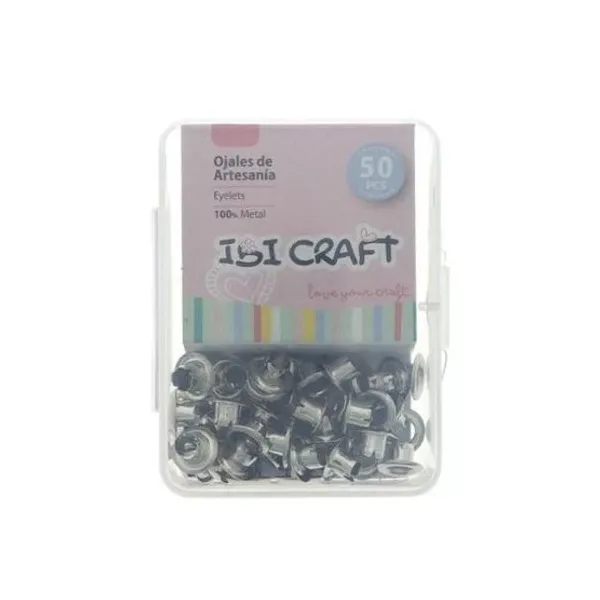 Ojalillos ibi craft de aluminio negro metalizado x50 unid.