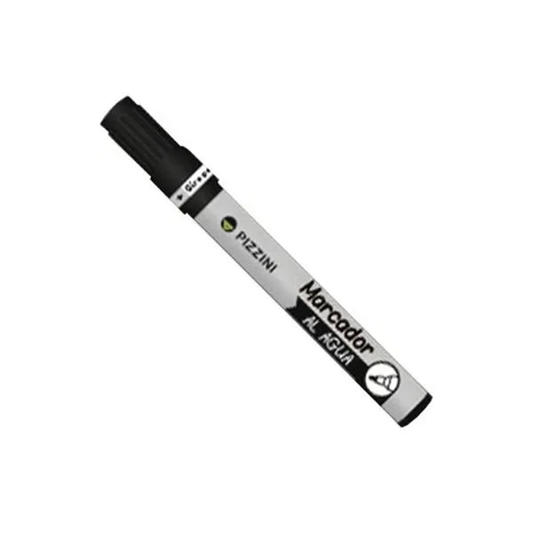 Marcador al agua negro pta red caja x12 Pizzini -