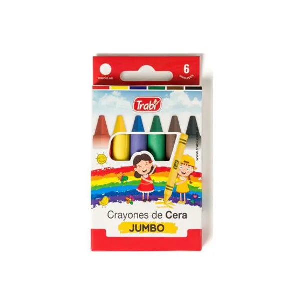 Cerita crayón trabi jumbo x6 col.surtidos