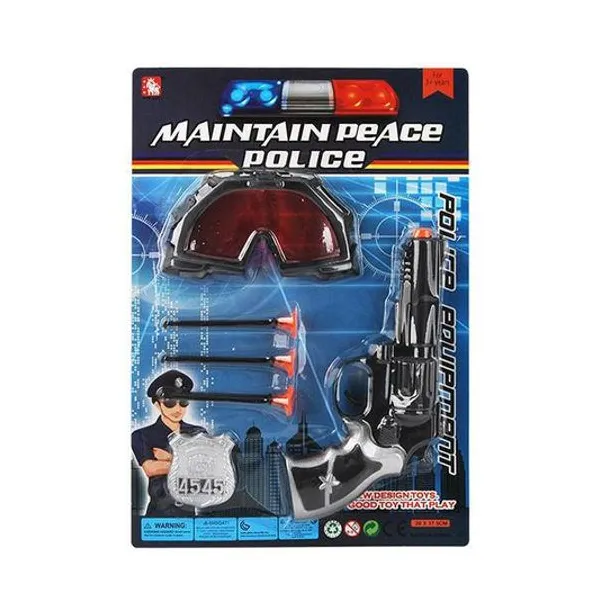 Set de policia 6 piezas en blister 26x38 cm