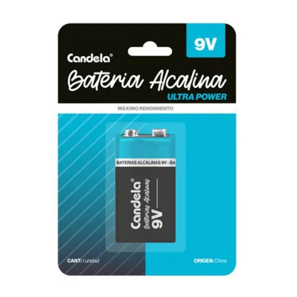 Batería alcalina 9v (precio x unidad)