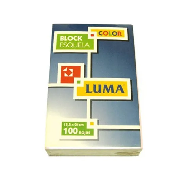 Block luma multicolor t/esquela x100 hs.