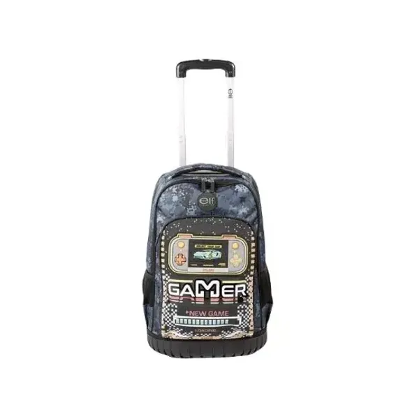 Mochila con carro 18.5" elf n.° 6468a gamer azul