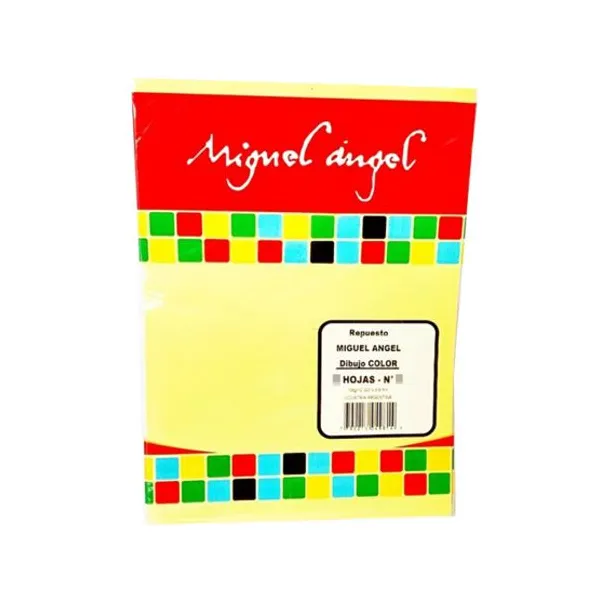 Repuesto esc.dibujo miguel angel color n.° 3 x6 hjs.