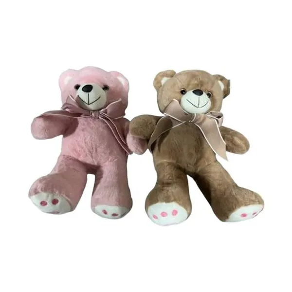 Oso con moño 38 cm x1 colores surtidos
