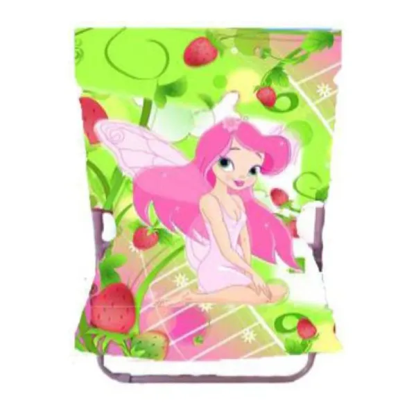 Reposera infantil plegable estampada, estructura de caño