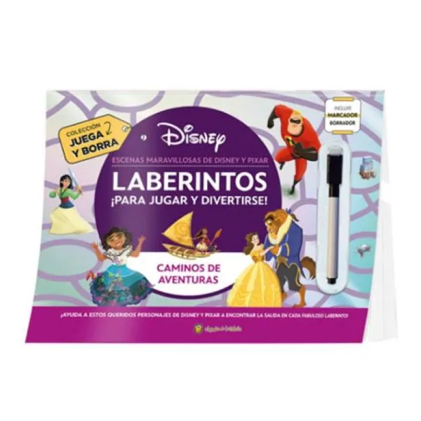 Caminos de aventuras juego y borro - laberintos Disney
