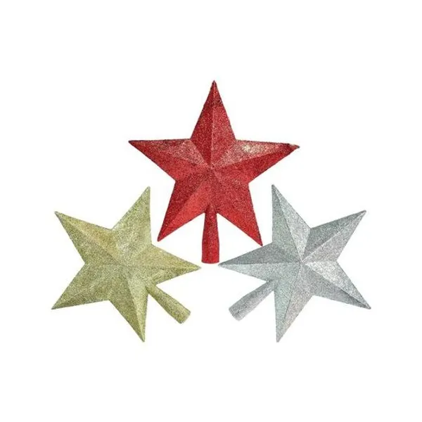 Puntal estrella glitter 24 cm x1 colores surtidos