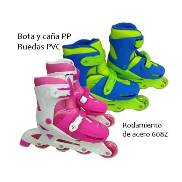 Patines rollers ajust. bota rigida inline t.m