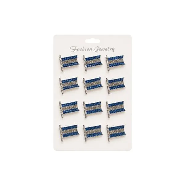 Escarapela con strass bandera argentina en blister x12
