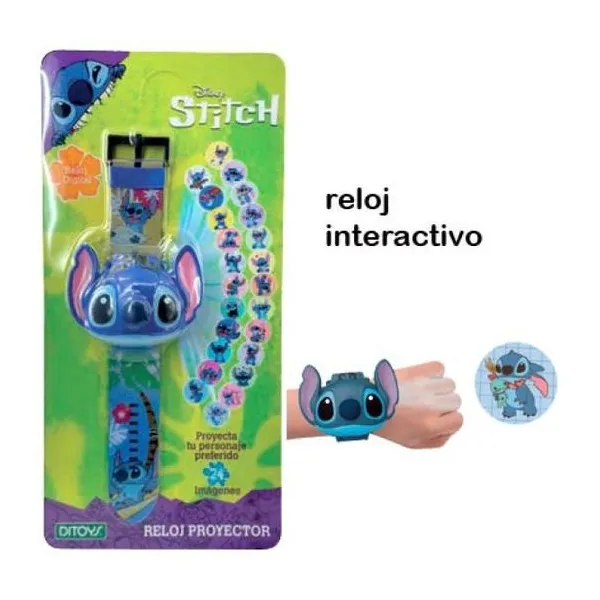 Reloj proyector Stitch b/o