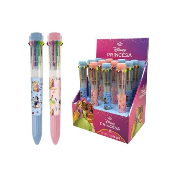 Bolígrafo 10 colores princesas x unidad Ezco