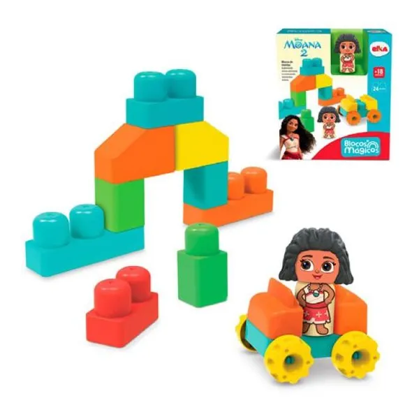 Bloques mágicos moana. set de bloques de construcción inspirado en moana