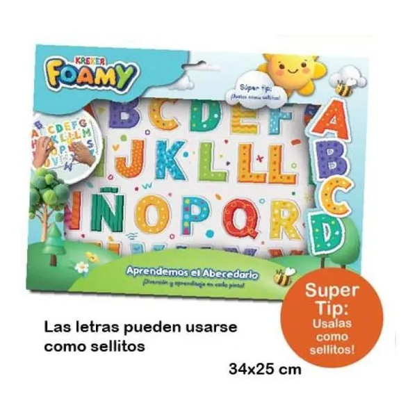 Aprendemos el abecedario. juego didáctico de encastre
