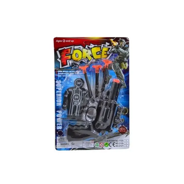 Set pistola lanza ventosas 5 piezas en blister 22x15x3 cm