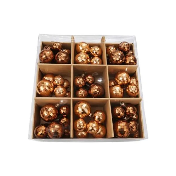 Set de borlas disco 3/4 cm champagne/marron caja x54