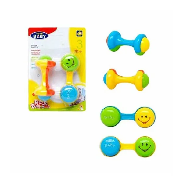 Sonajero baby gus x2 unidades en blister 22x16 cm