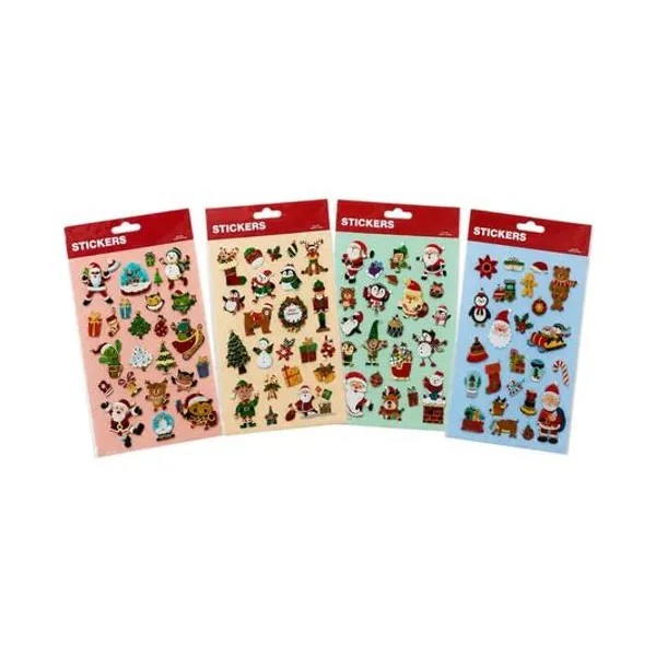 Sticker navideños x12 blister modelos surtidos