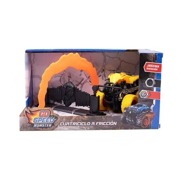 Cuatriciclo a friccion go speed con accesoriosen caja 28x16x15 cm