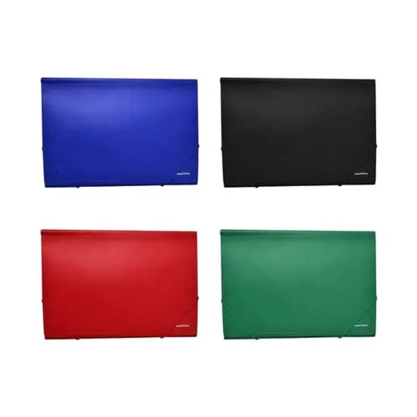 Carpeta oficio 3 solapas pvc opaco con elastico x unidad lama