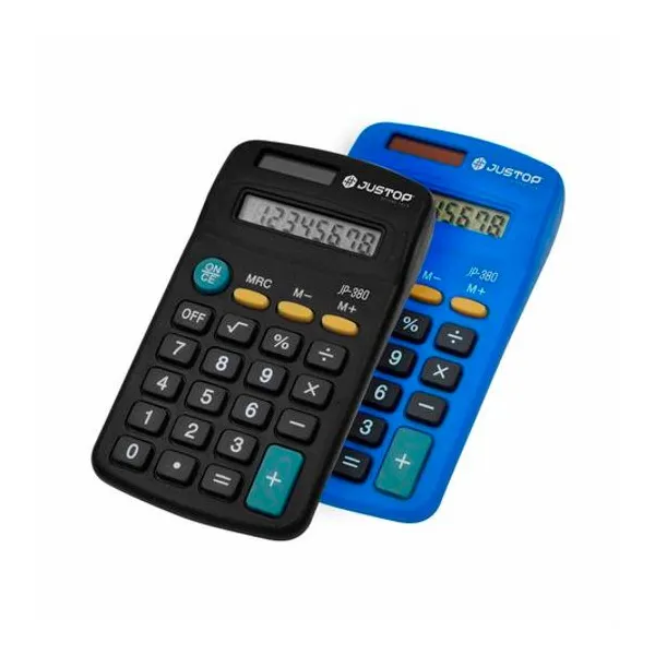 Calculadora 8 digitos 6.5x11 cm x unidad colores surtidos justop - jp