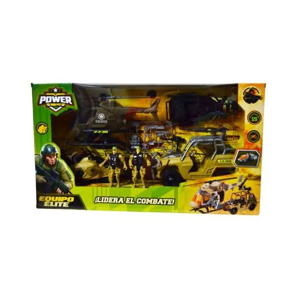 Set de vehiculos militares 15 piezas en caja 50x28x10.5 cm