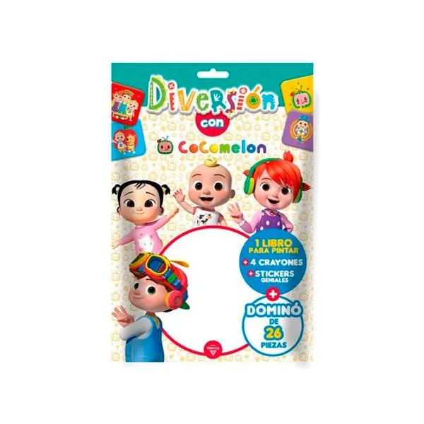 Libro para pintar con domino diversion con cocomelon 15.5x23 cm