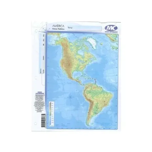 Block mapas m.c.n.° 3 continente americano fp x40 u