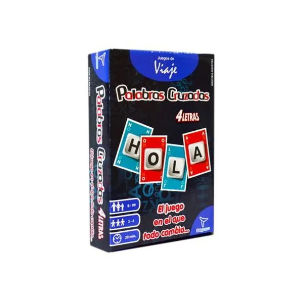 Juego de cartas palabras cruzadas 4 letras en caja 11.5x3.5x18 cm toto games