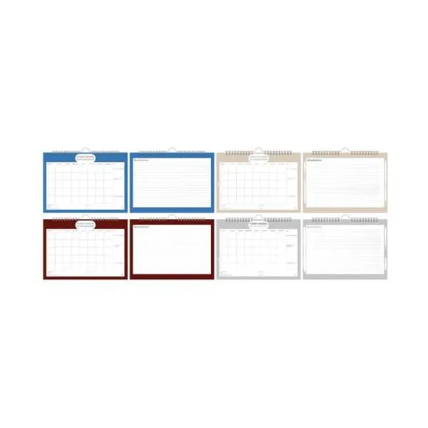 Planner mensual perchita 35x25 cm 15 hojas office x1 modelos surtidos ry