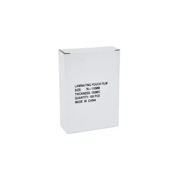 Sobre para plastificar en caliente 76x110 mm caja x100 unidades bull