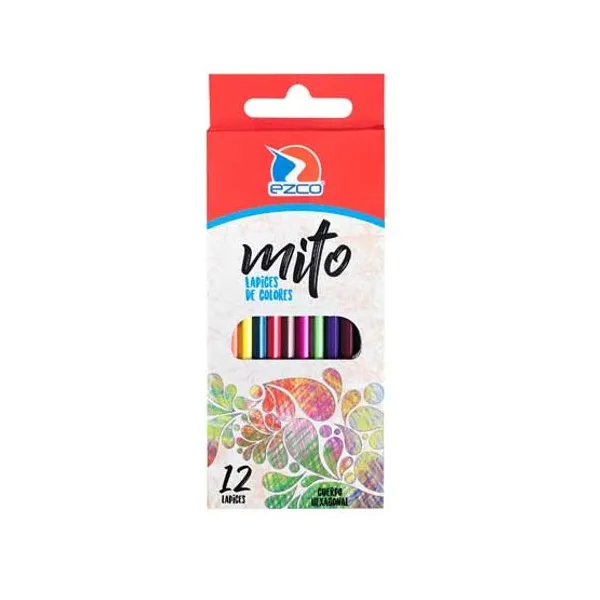 Lápices de colores Ezco mito largos x12 unid.