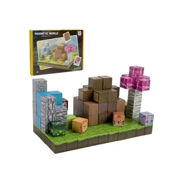Bloques magenticos my world 2 cm 118 piezas en caja 28x21x3 cm