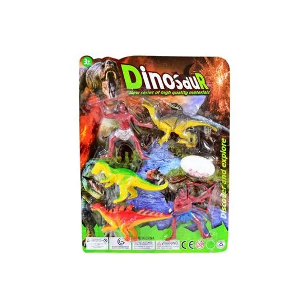 Set de dinosaurios 6 piezas en blister 21x28x4 cm