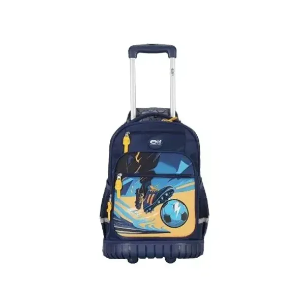 Mochila con carro 18" elf n.° 6461b fútbol azul