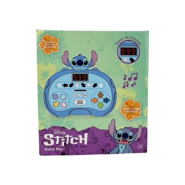 Pop it electrónico con contador Stitch en caja 15x13x5 cm
