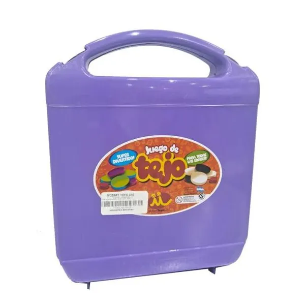 Juego de tejos infantil en caja plástica