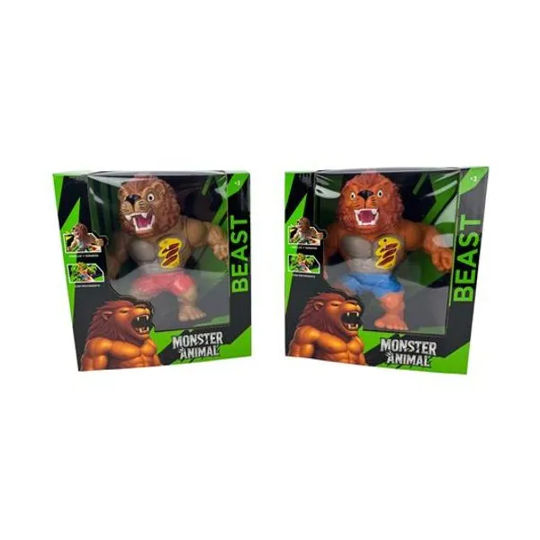 León monster articulado con movimiento y sonido 22 cm en caja 24x26x11 cm modelos surtidos