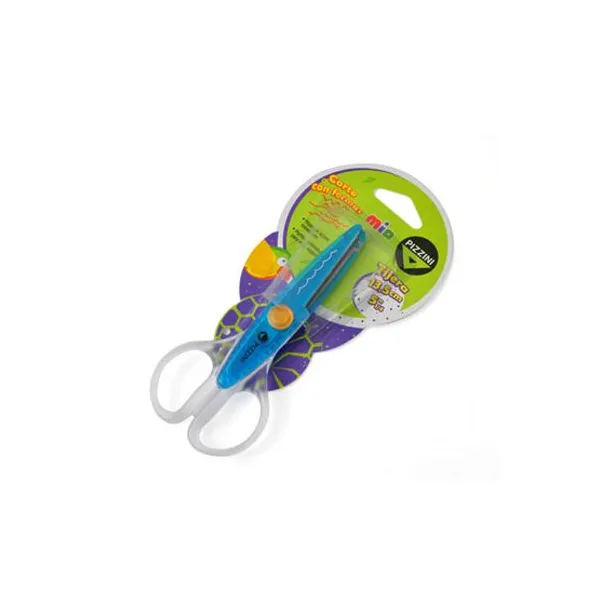 Tijera escolar Pizzini ps80c zig-zag 14 cm5 mod.cortes bl.