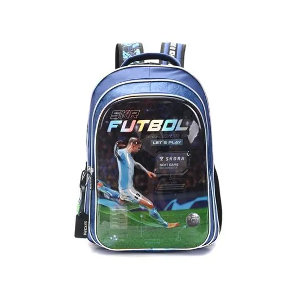 Mochila 18" espalda fútbol player azul 3d Skora