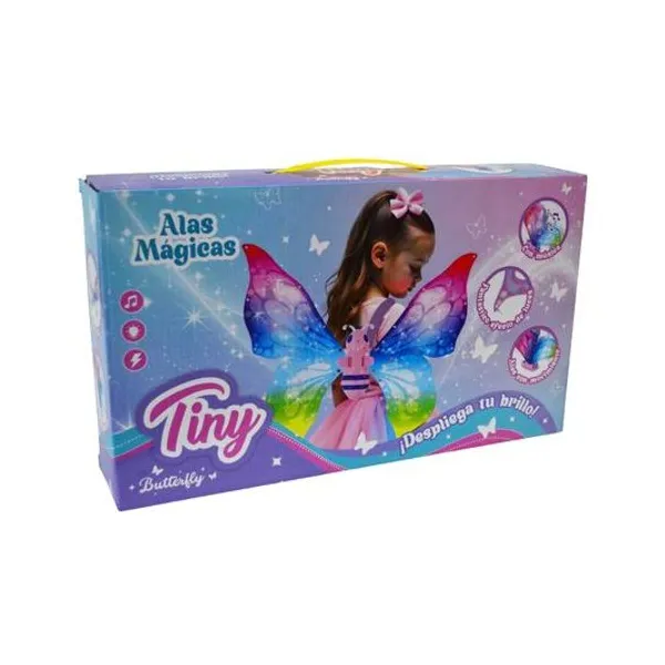 Alas magicas multicolor con luz y sonido 35x37 cm en caja 38x22x7 cm