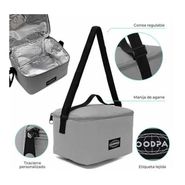Lunchera goodpak gris 14x22x15 cm