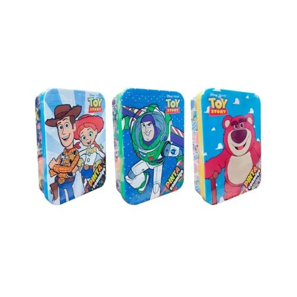 Libro para pintar con crayones pinta conmigo toy story en lata 7x9.5 cm x1 modelos surtidos