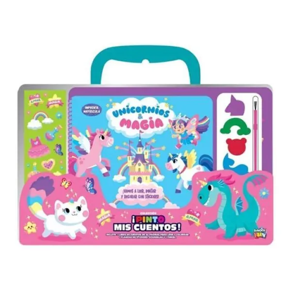 Pinto mis cuentos: unicornios & magia 27 21 cm