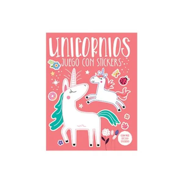 Libro juego con stickers unicornios 21.5x27.5 cm