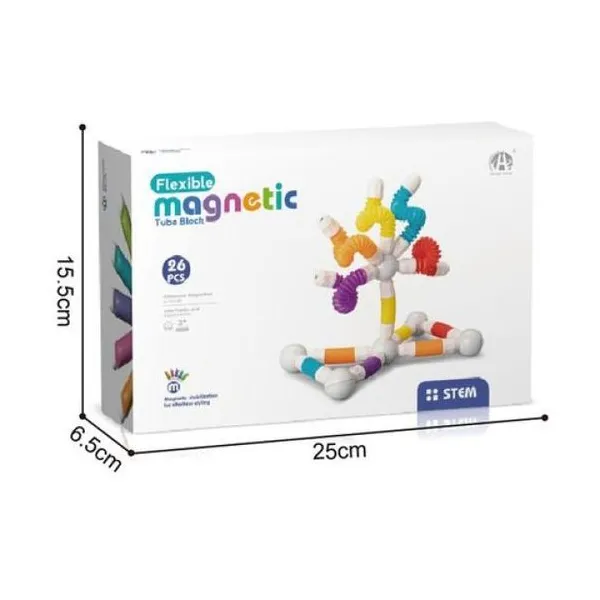 Palitos magnéticos flexibles. 26 piezas