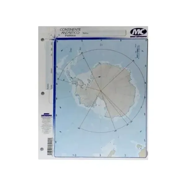 Block mapas m.c.n.° 3 continente antartico p x40 un