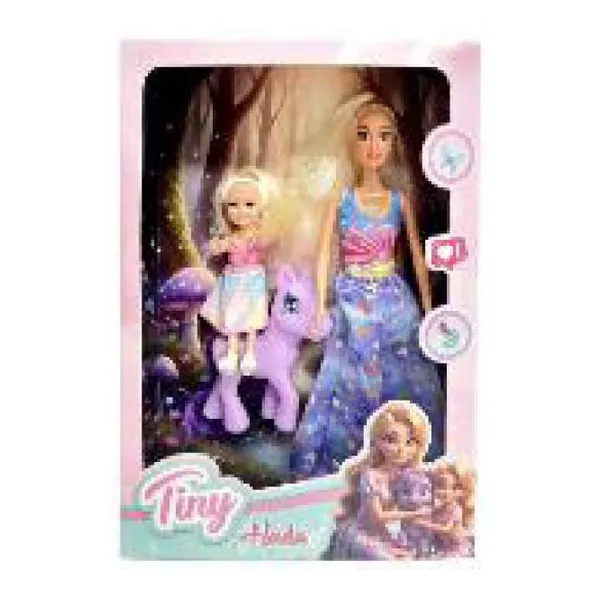 Muñeca Tiny y lucy con su dulce pony 33 24 cm