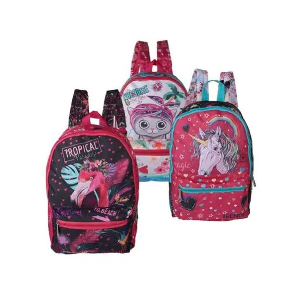 Mochila 17" espalda x1 surtido Trendy
